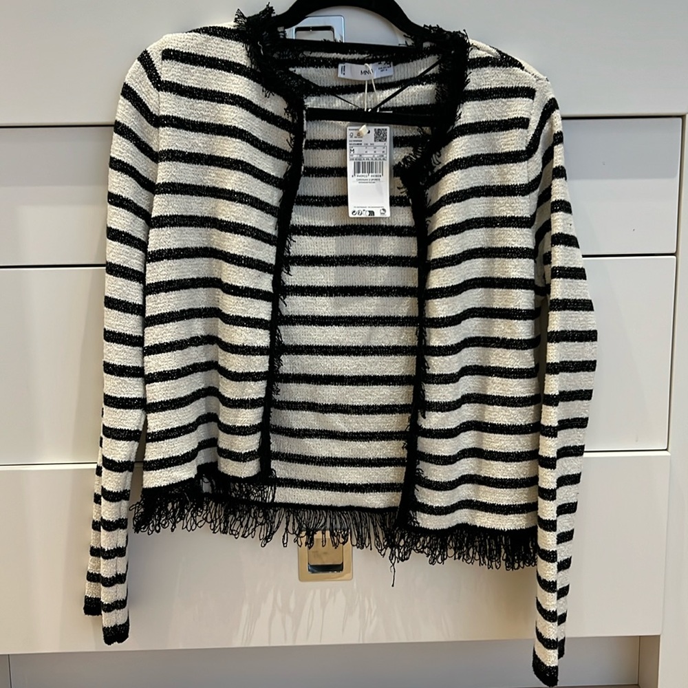 Mango fringe cardigan